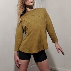 Vintage Y2K asymetrical striped top by Abutilon